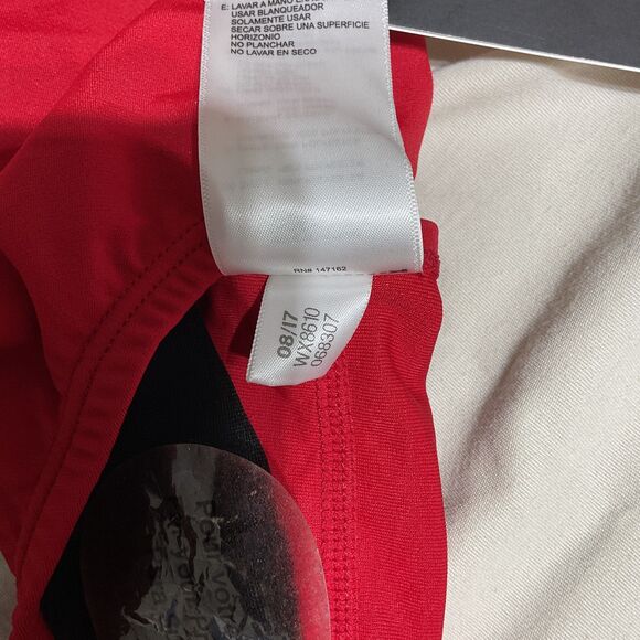 Adidas V-Back Red One-Piece Swimsuit Size 24/1X - Picture 13 of 14